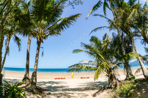 Beach Palm Trees Kayak Tropics Ocean © ChrisVanLennepPhoto