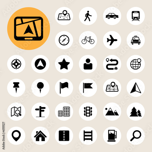 Map and Location Icons set
