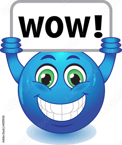 Smiley with wow sign