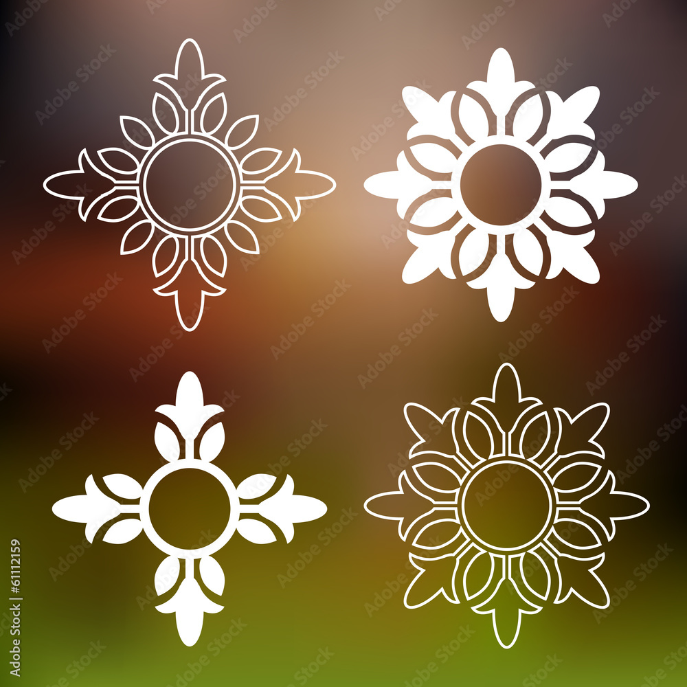 Abstract floral design elements Abstract floral design elements