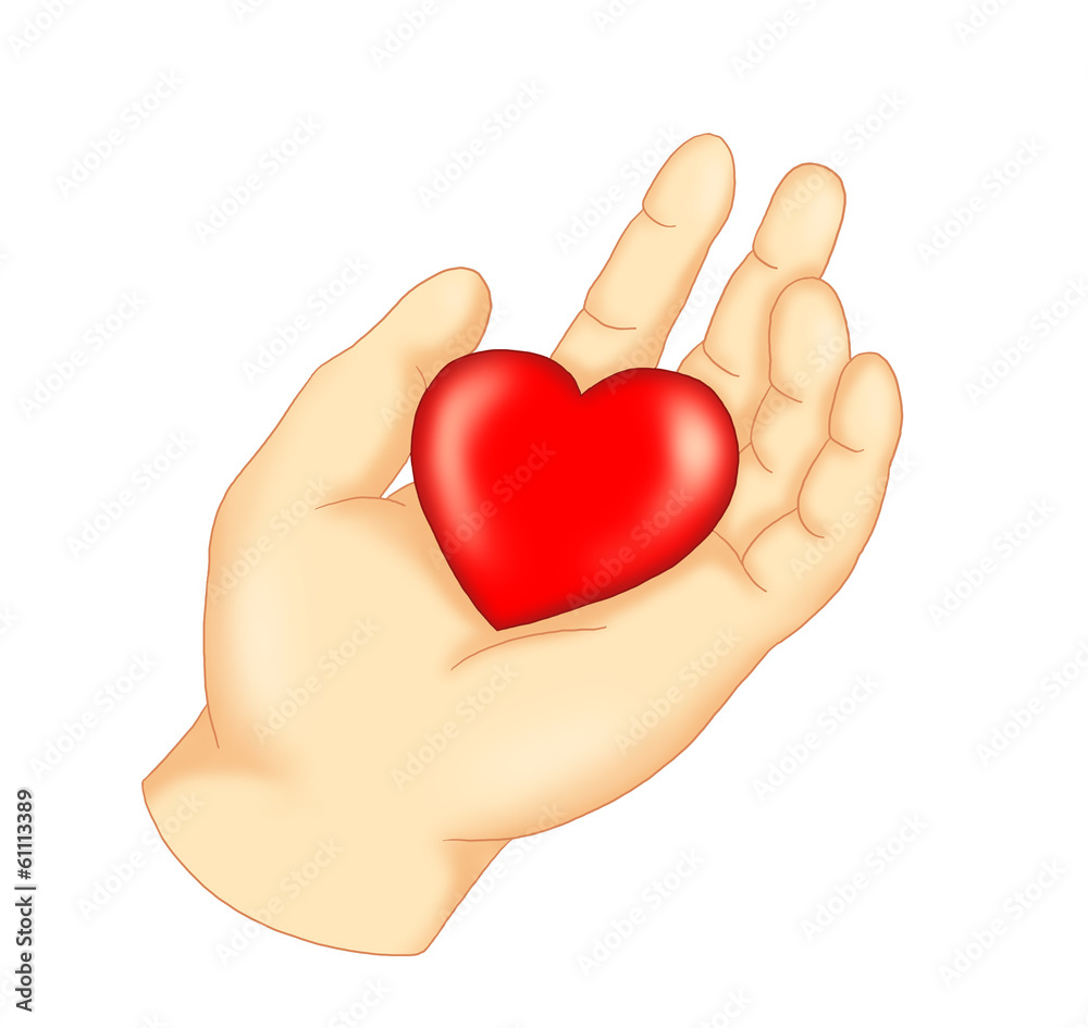 Fototapeta premium mano con il cuore