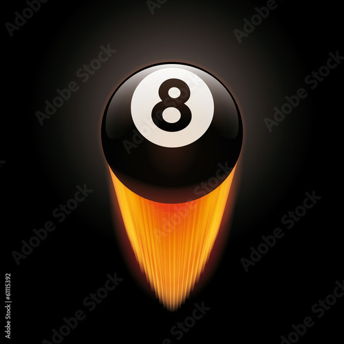 Burning Billard Eight Ball