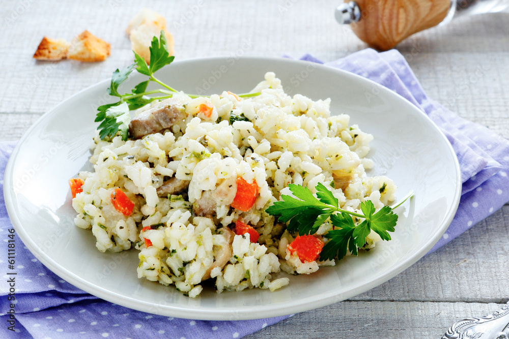Vegetable risotto with mushrooms Vegetable risotto with mushrooms