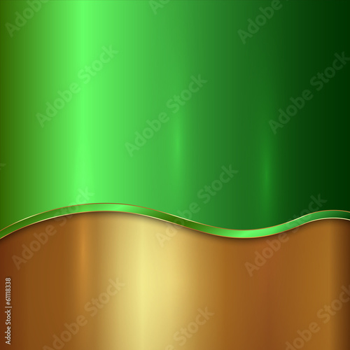 Vector metallic background with curve
