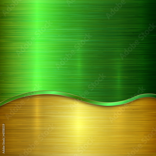 Vector metallic background with curve