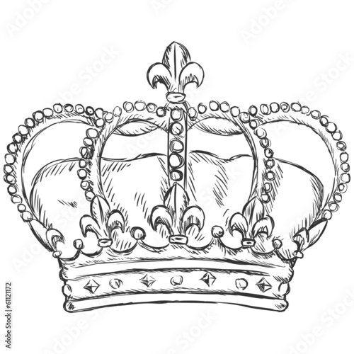 vector sketch illustration - royal crown