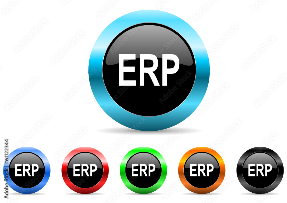 erp icon vector set erp icon vector set