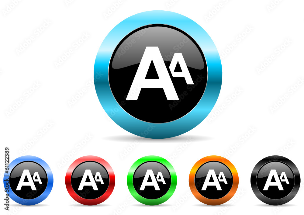 alphabet icon vector set alphabet icon vector set