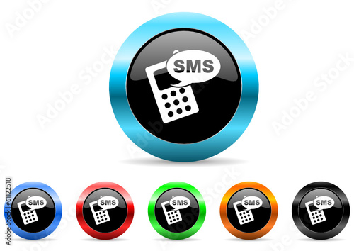 sms icon vector set