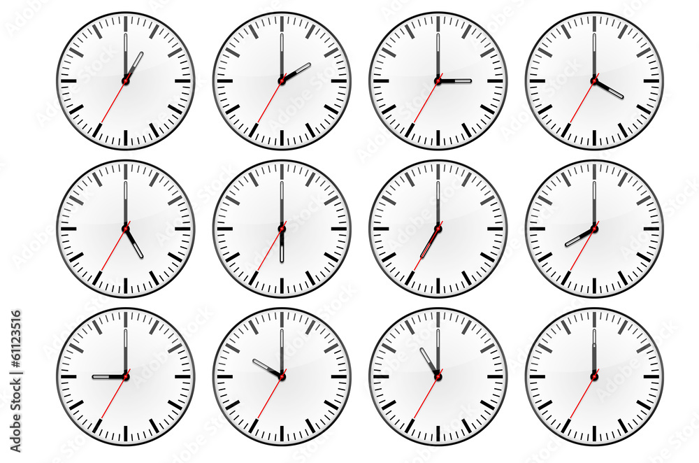 12 Stunden Uhr 12 Stunden Uhr