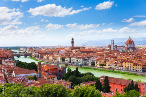 Arno river and Florence panorama photo