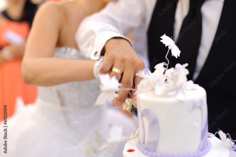 Cutting Wedding Cake