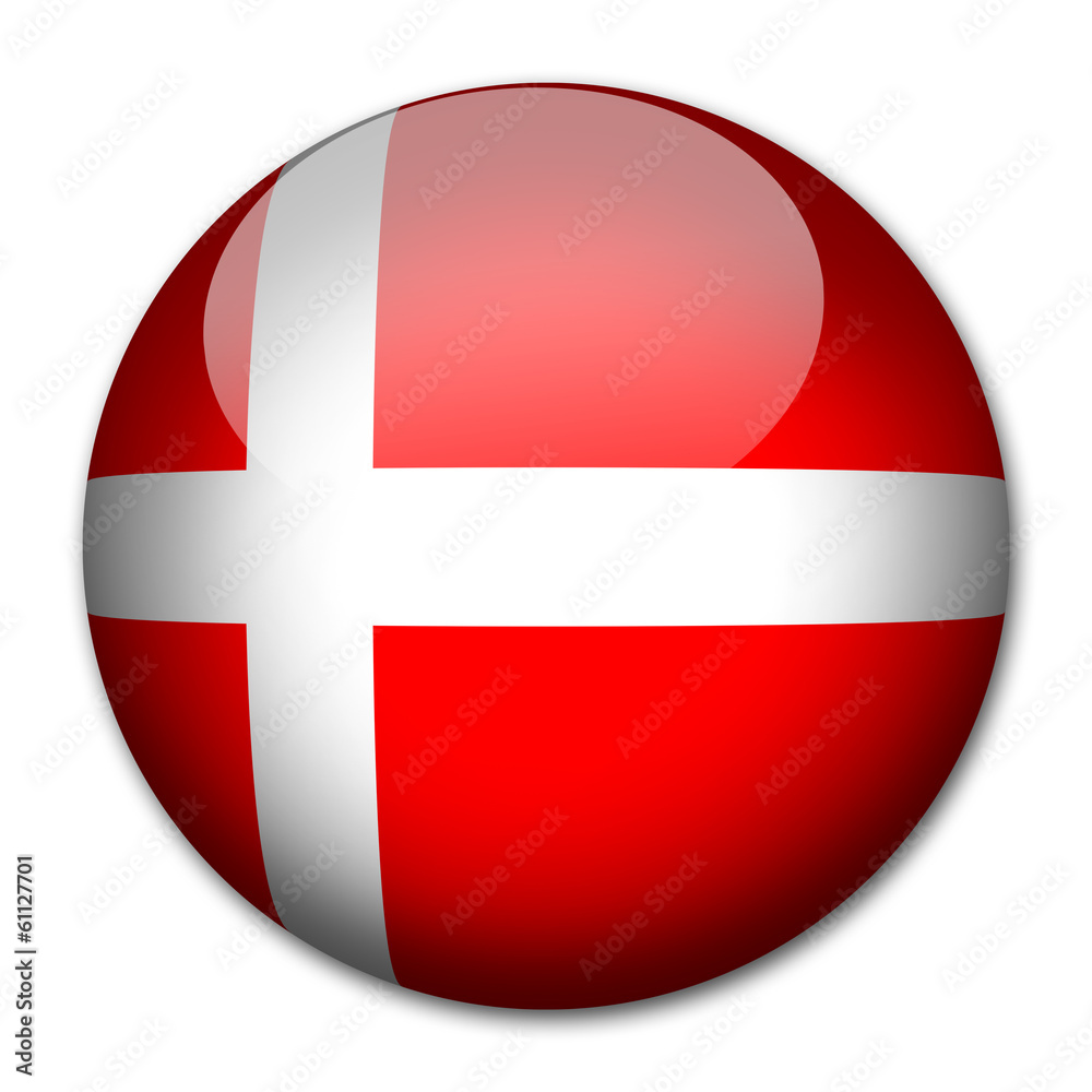 Dänemark Flagge Button Dänemark Flagge Button