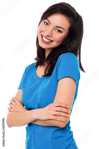 Attractive girl posing confidently