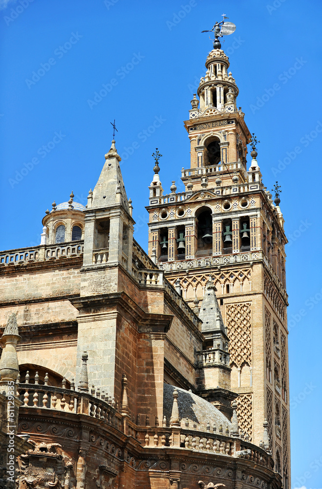 Giralda tower in Seville, Andalucia, Spain