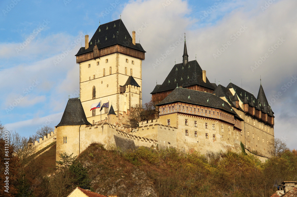 The castle of Karlstejn, Czech republic