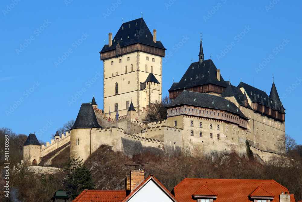 The castle of Karlstejn, Czech republic
