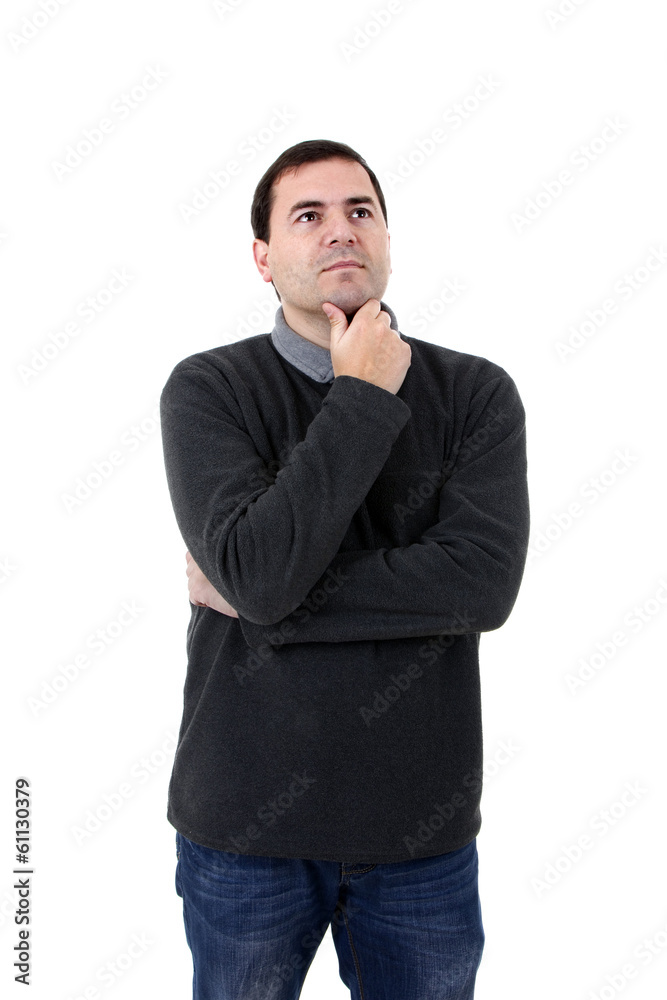 young casual man portrait in a white background young casual man portrait in a white background