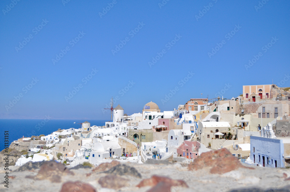 Landscape Greek island in the Mediterranean sea.