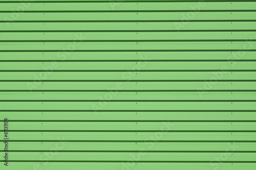 Green corrugated metal texture surface ,image for background