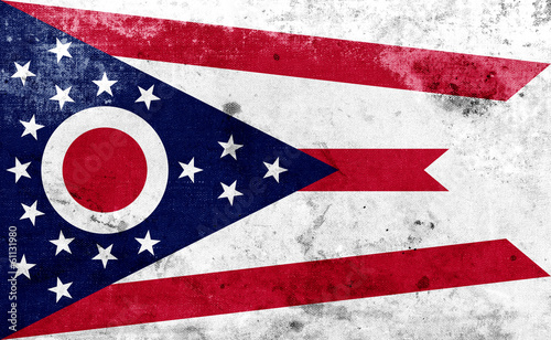 Grunge Ohio State Flag photo