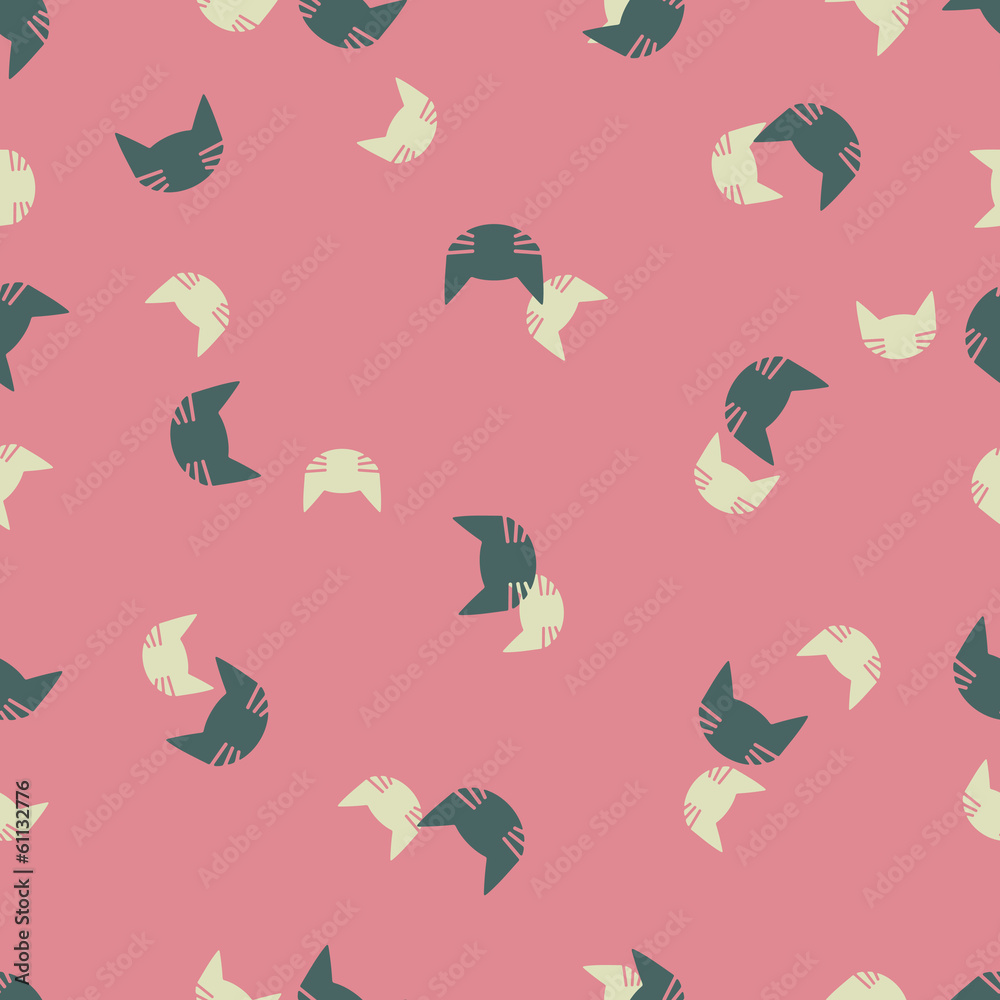 seamless background: cat seamless background: cat
