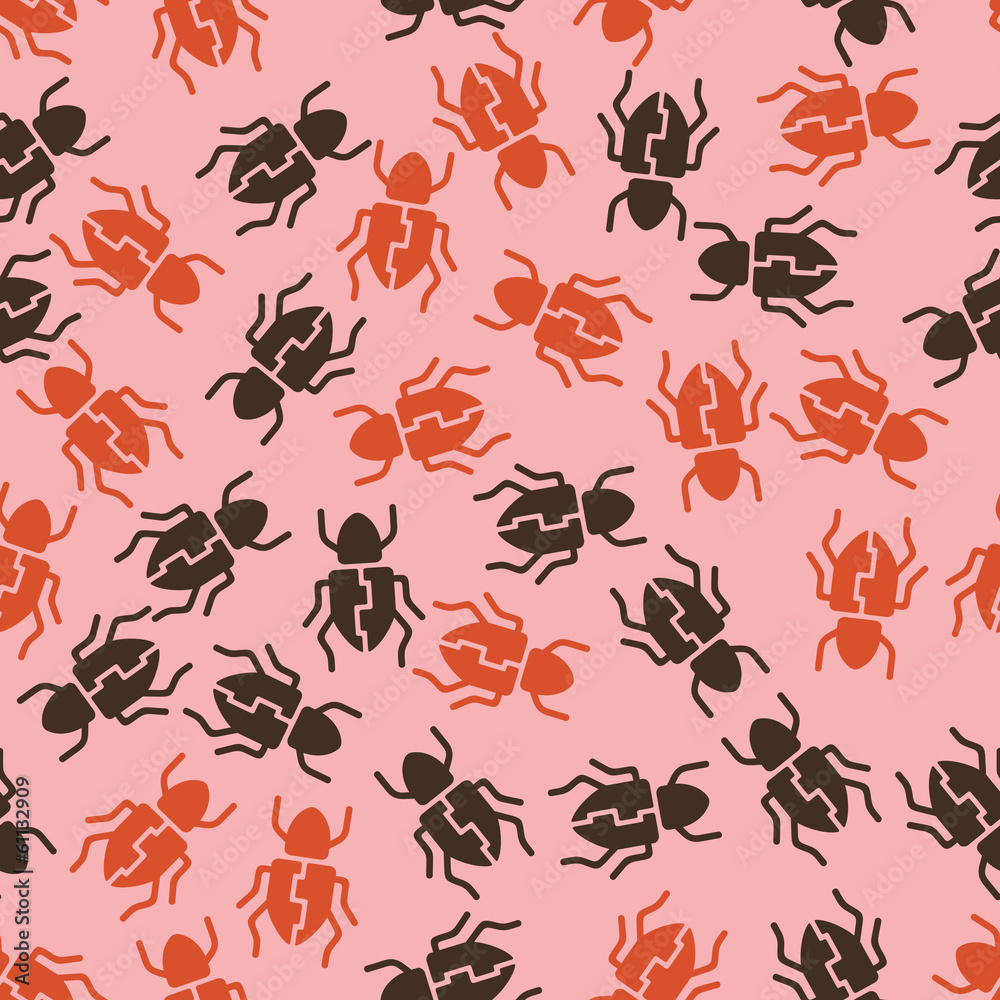 seamless background: beetle seamless background: beetle