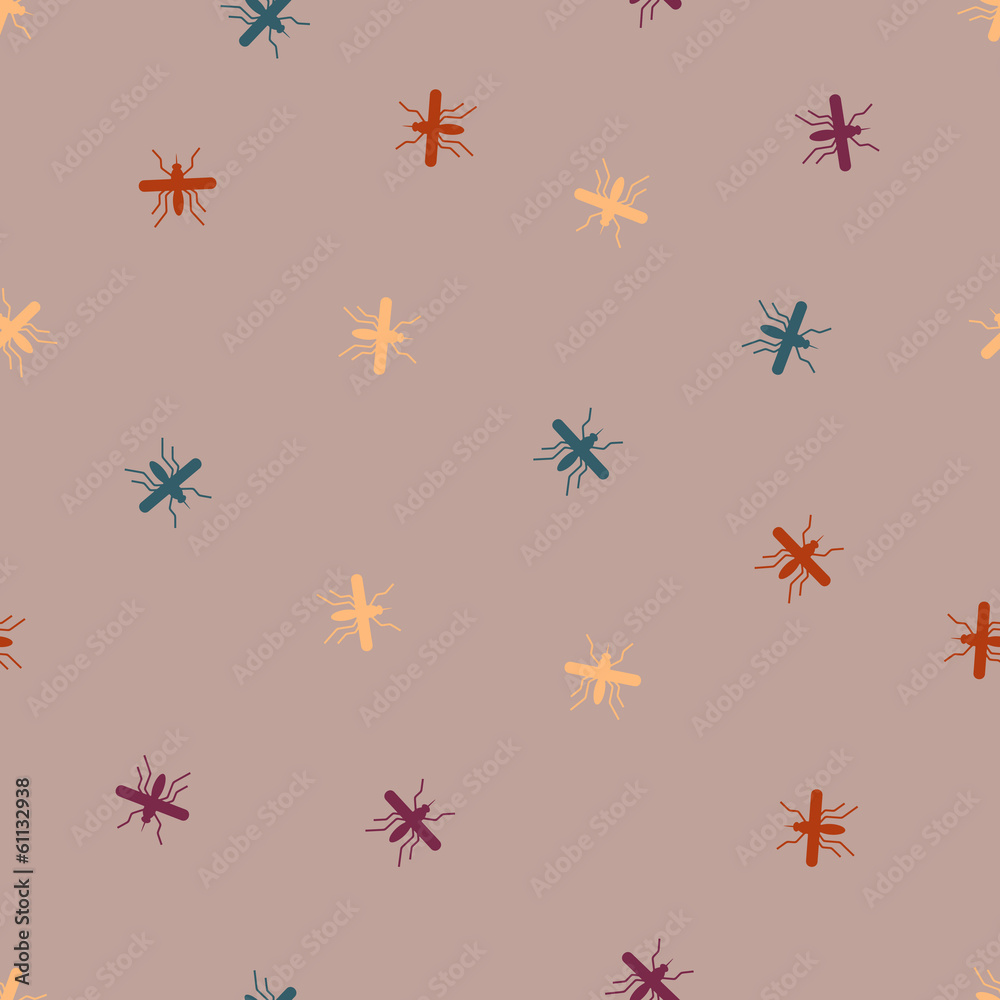 seamless background: mosquito seamless background: mosquito