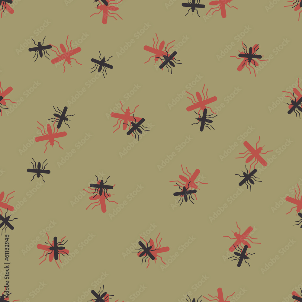 seamless background: mosquito seamless background: mosquito