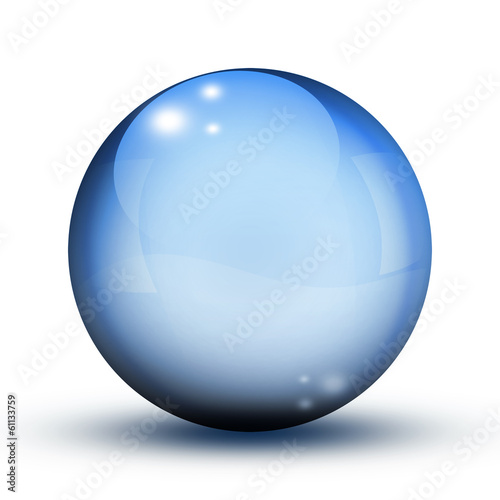 Glaskugel, Seifenblase, blau
