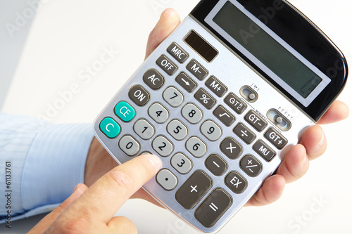 The businessman and calculator