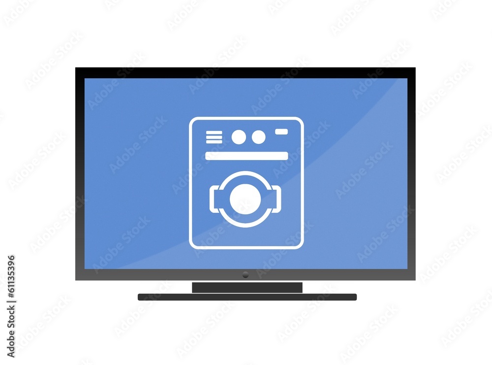 Machine à laver le linge dans un écran de télévision Machine à laver le linge dans un écran de télévision