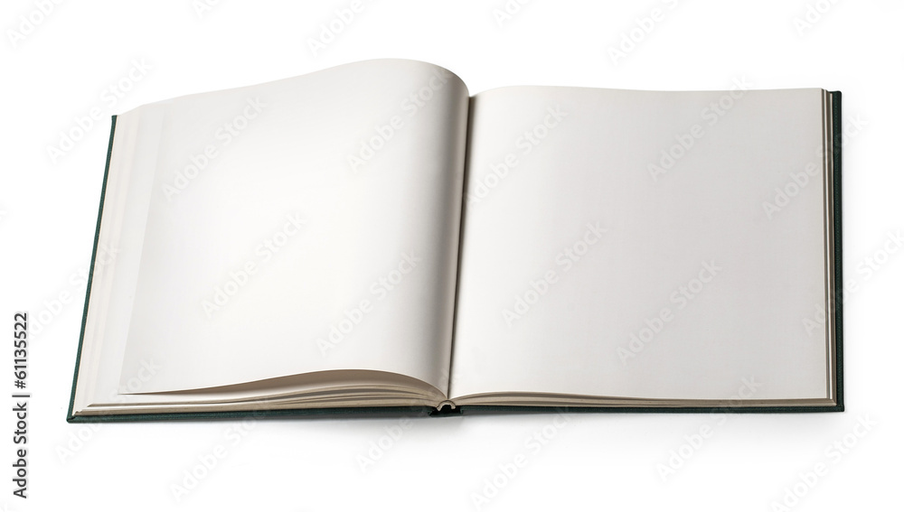 Book with blank page. Book with blank page.