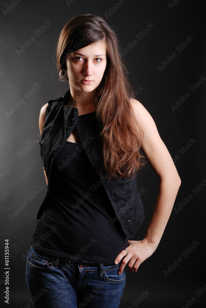 Serious young woman Serious young woman