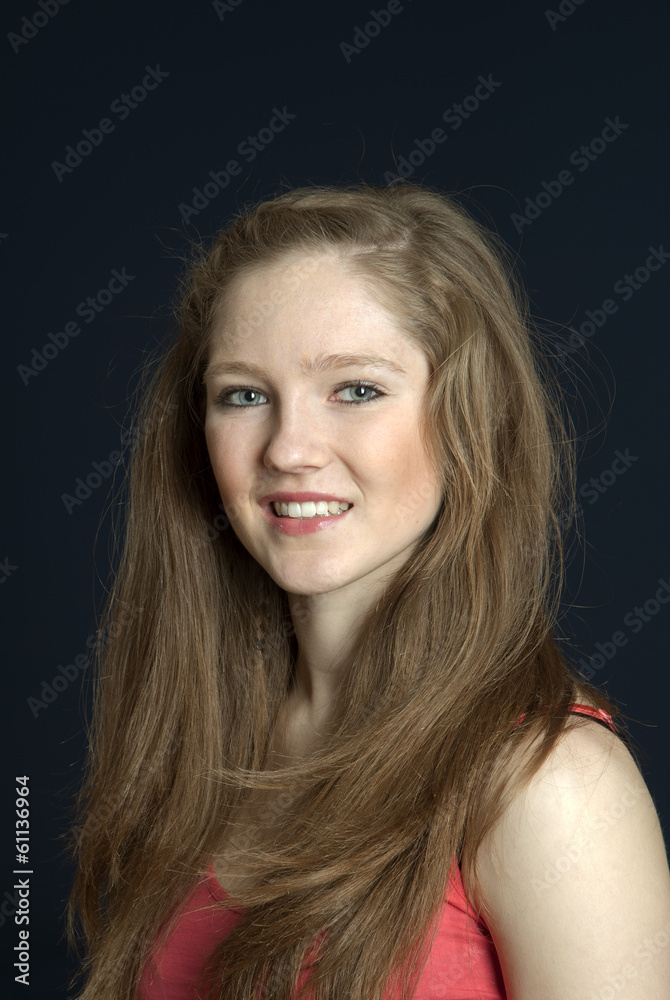 Fototapeta premium Portrait of an attractive teenage girl