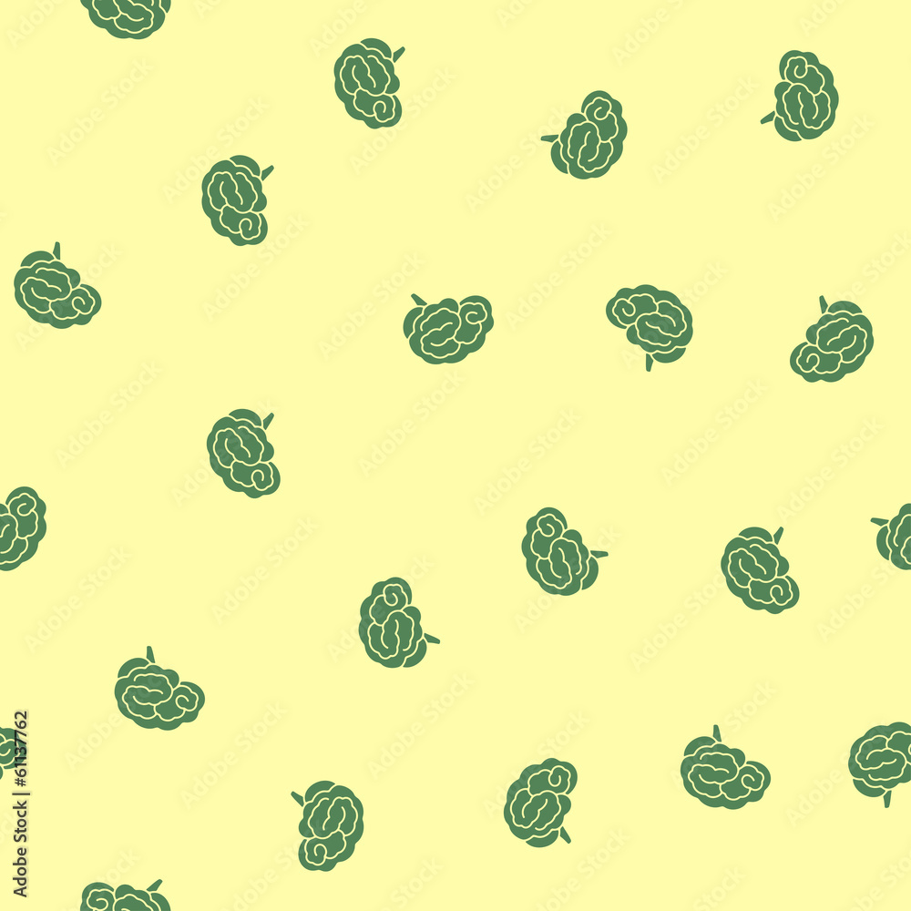 seamless pattern, brain seamless pattern, brain