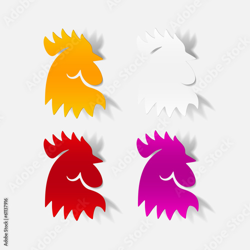 realistic design element: cock