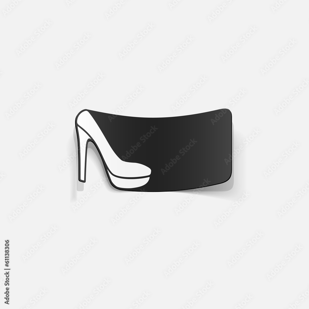realistic design element: shoe realistic design element: shoe