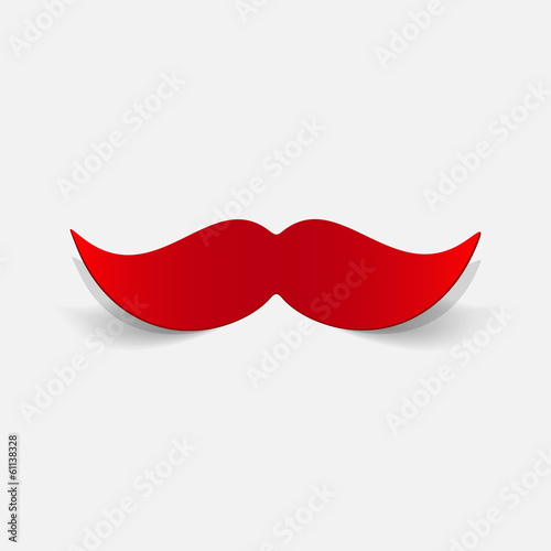 realistic design element: mustache