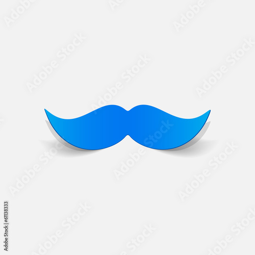 realistic design element: mustache
