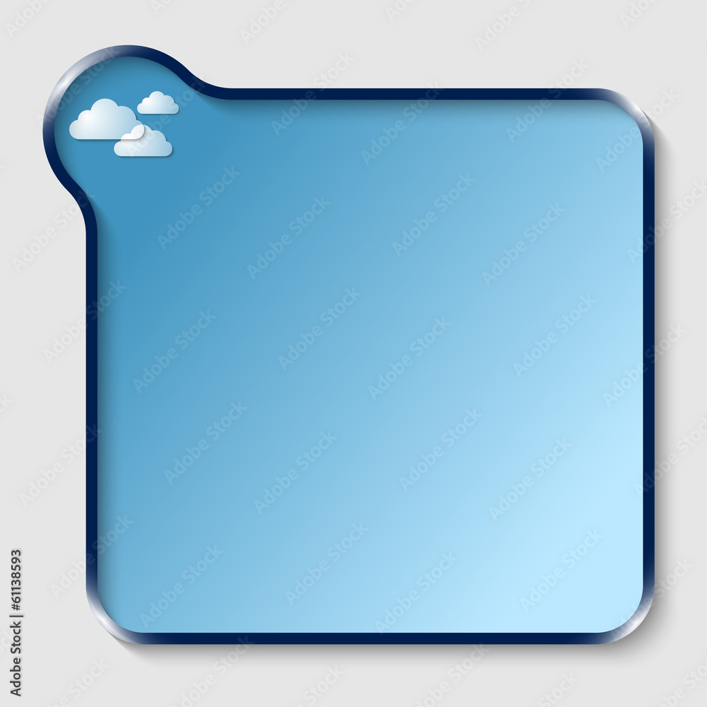 blue text box for any text with clouds