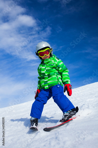 A photo of a junior skier