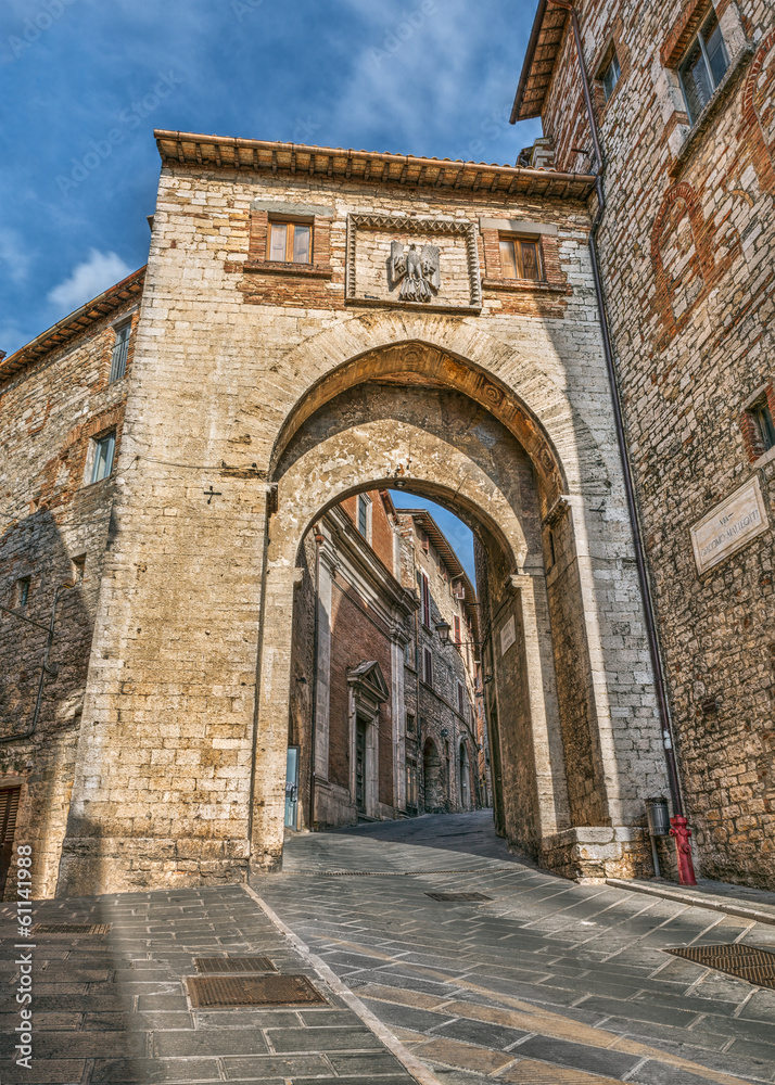 city gate in Todi, Italy