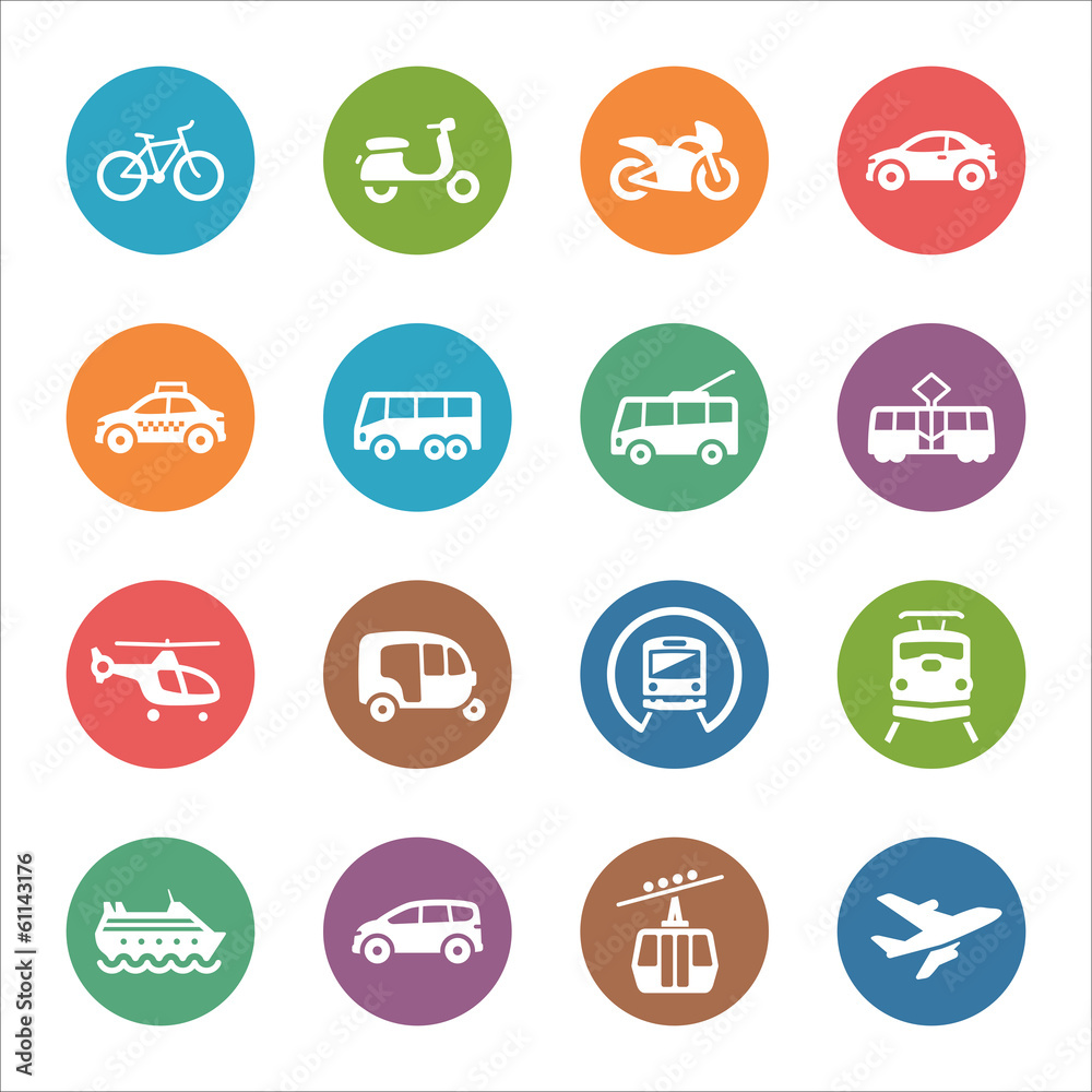 Transportation Icons - Dot Series Transportation Icons - Dot Series