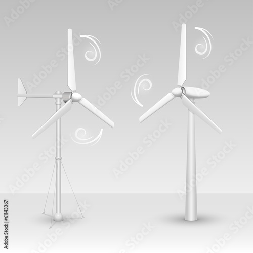 Wind turbines isolated