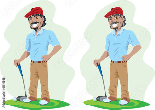 Old and young Golfer