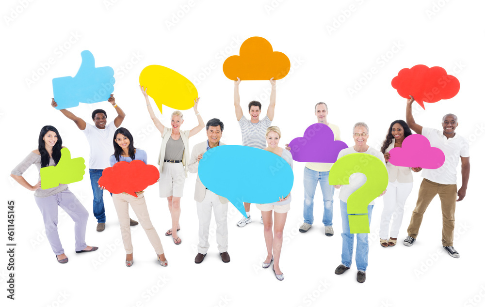 Fototapeta premium Group of People Sharing Ideas