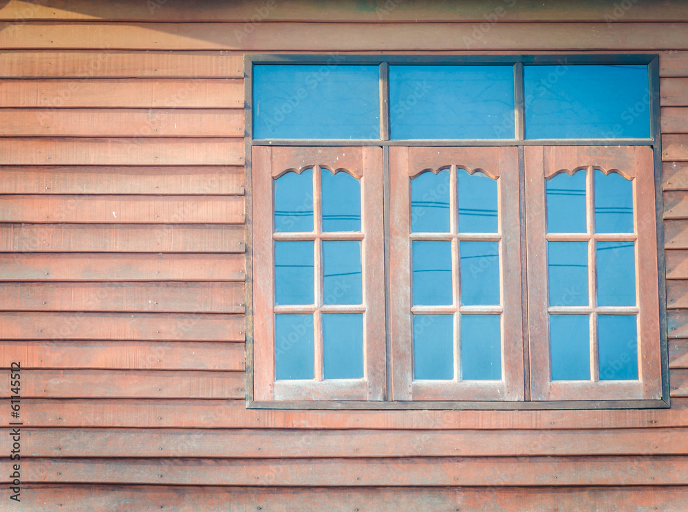 Fototapeta premium Old wood window