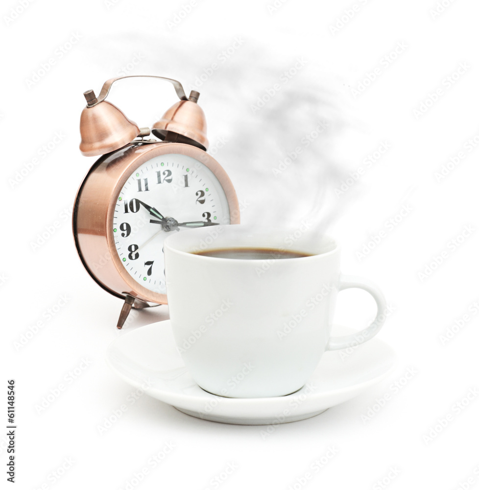 break for coffee isolated on white background