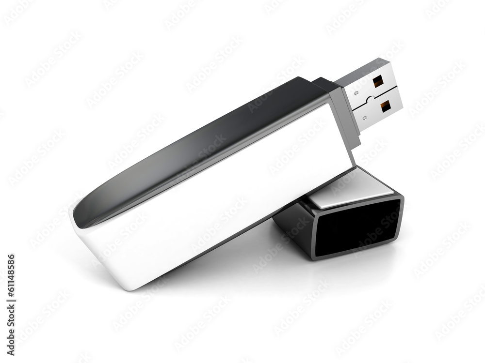 black usb flash drive stick on the white background black usb flash drive stick on the white background